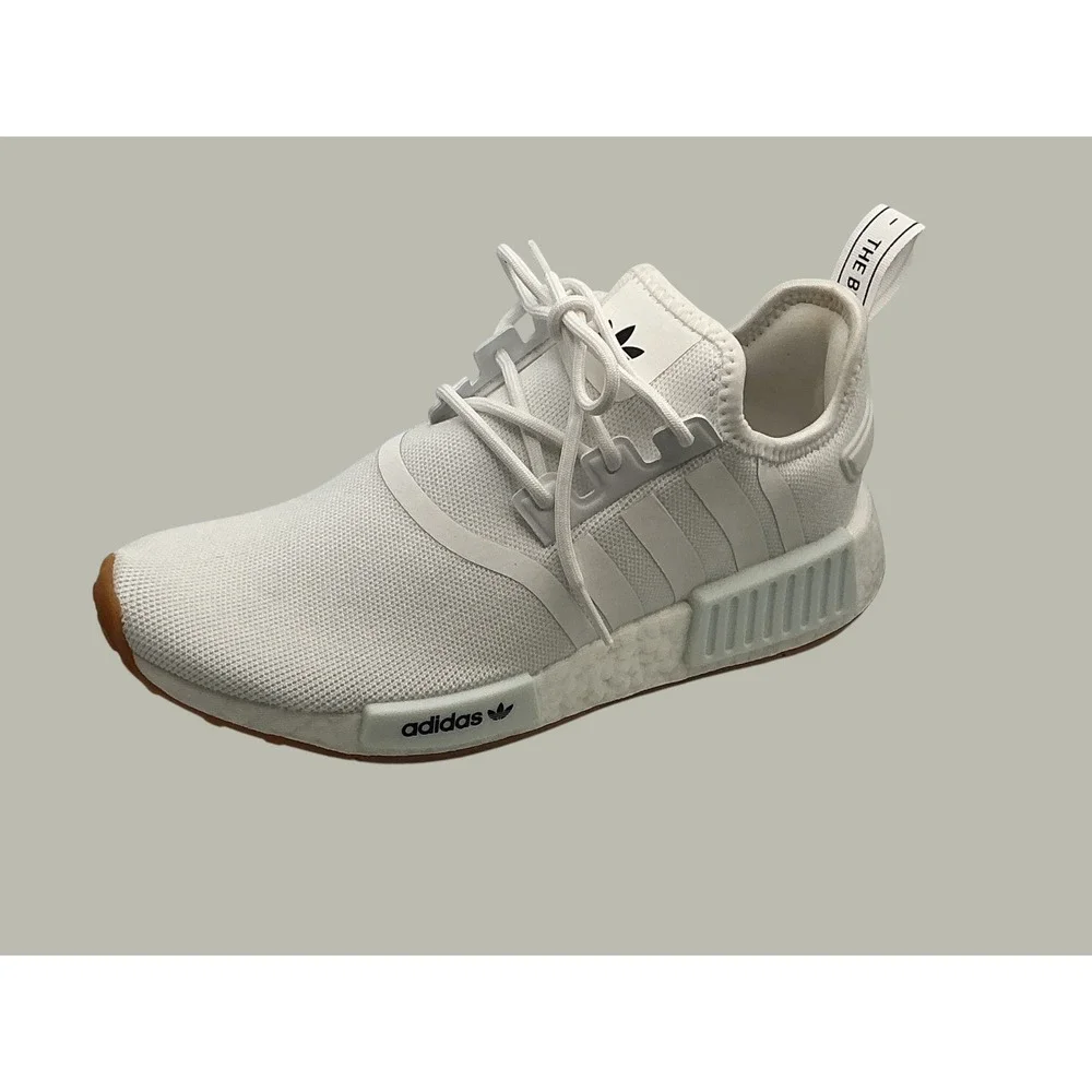 Adidas NMD_R1 Mens Sneakers White Gum GZ9260 Low Top Mesh‎ Running Shoes Size 7